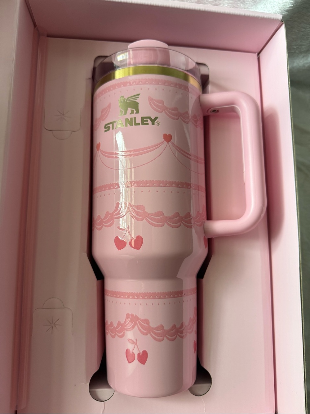 New Stanley Pink Cherry Elegant Tumbler in Special Box and Straw - Picture 2 of 9